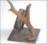 Metal and deer horn sculpture TZ70 TZ70 P1030586.JPG
