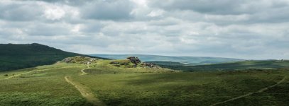 031 Saddle Tor (Pano) from Haytor Rocks 01-2601 PS Adj.JPG