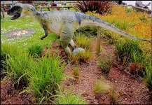 Dinosaur statue the Strand Exmouth E-PL1 P1011535.JPG