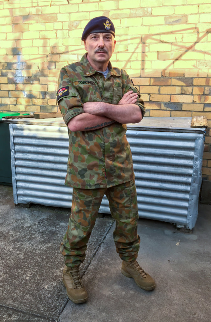 John Torcasio: Wearing Camouflage Uniform (DPCU)